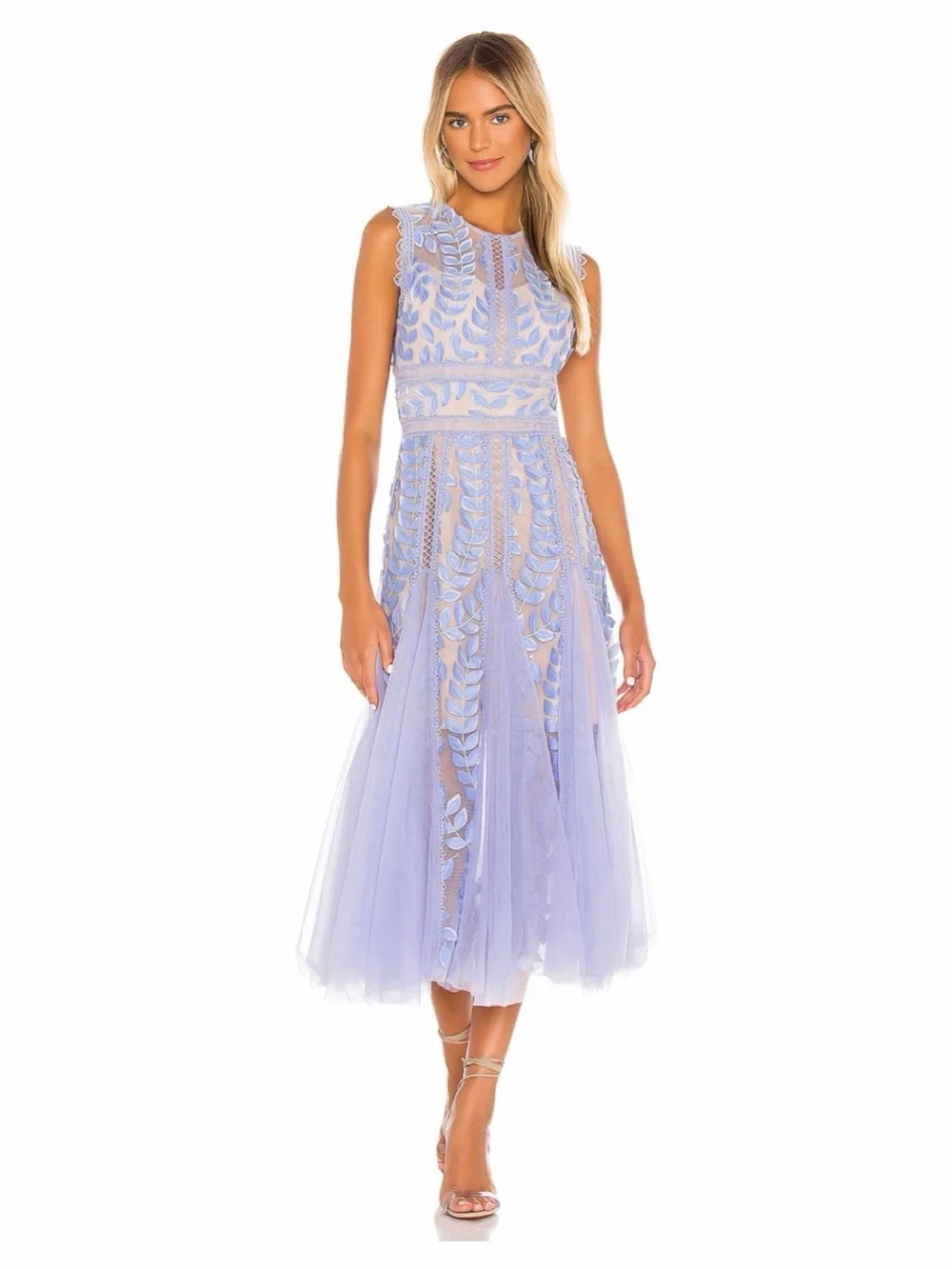 Bronx and Banco Saba Midi Flared Dress in Violet Size M Wedding Guest | Prom - Picture 1 of 12